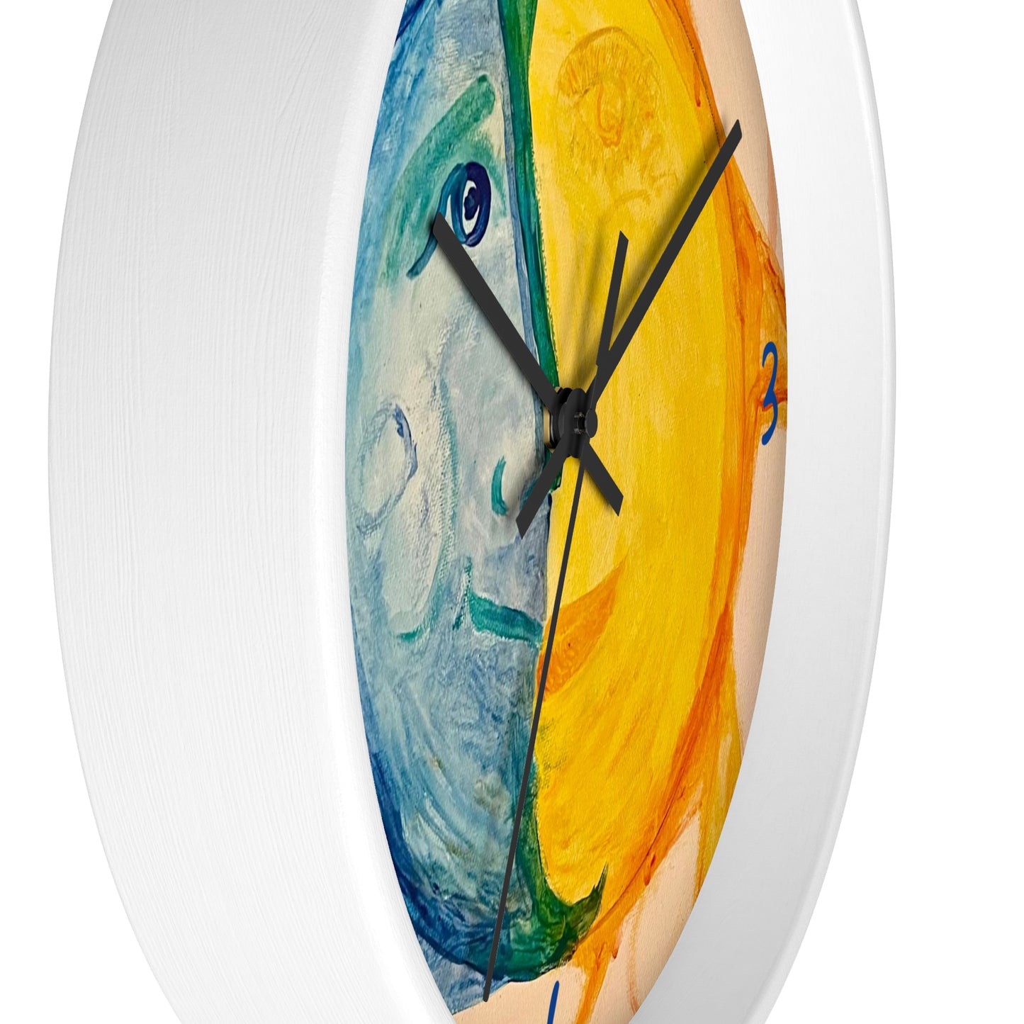 Happy Sun Moon Wall Clock