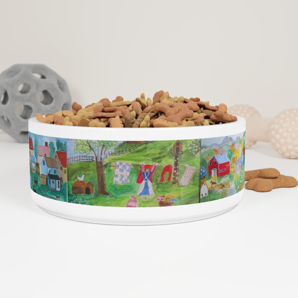 Oma Sonia Country Landscape Pet Bowl