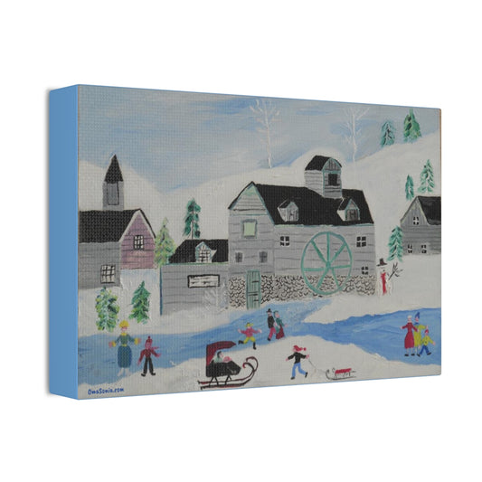 Oma Sonia - "Wintertime in Town"  Color Canvas Print