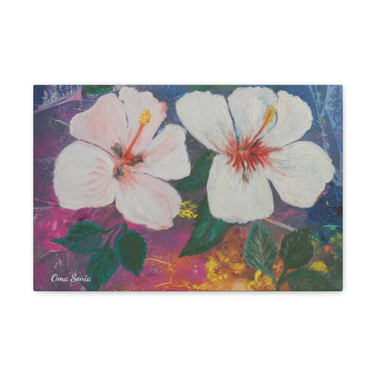 Brilliant Hibiscus on Canvas