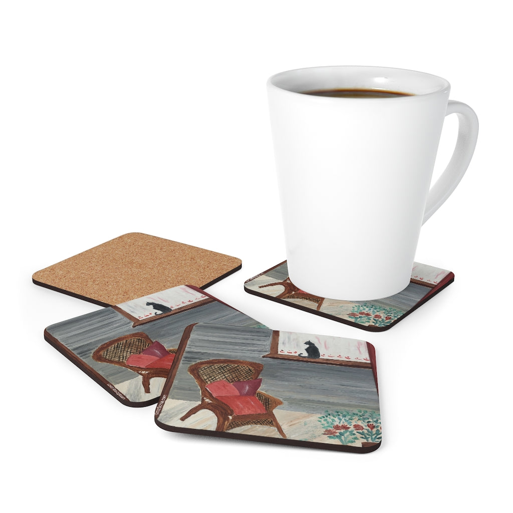 "Cat in the Window" Coasters (Set of 4)