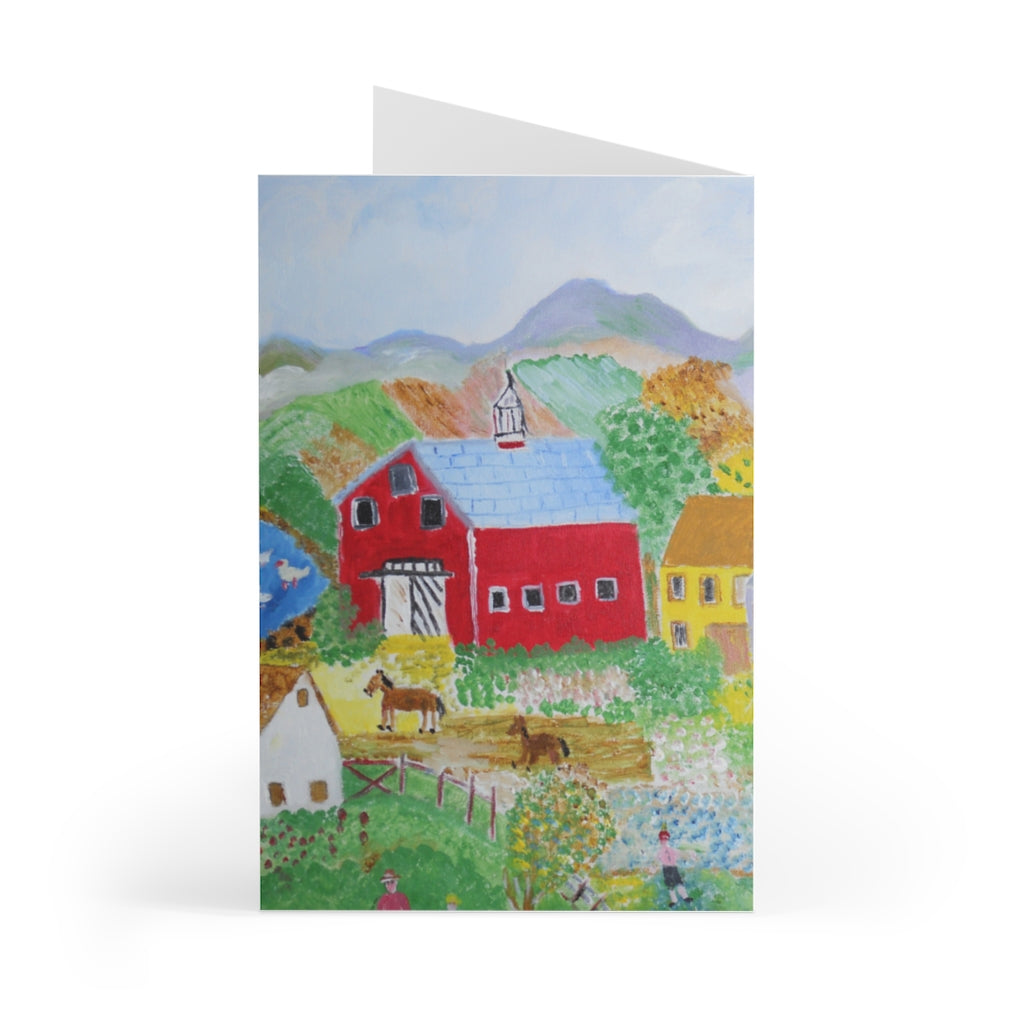 Country Farm Landscape Greeting Cards (8 pcs)