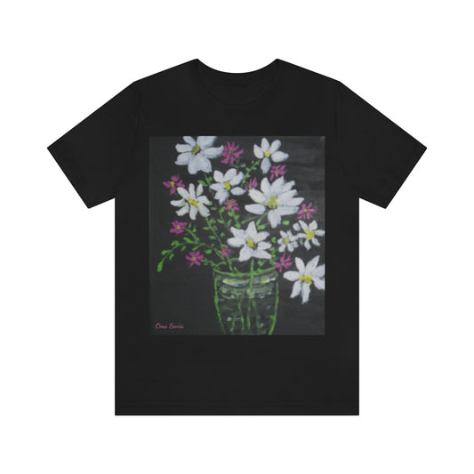 Floral on Black Short Sleeve Tee