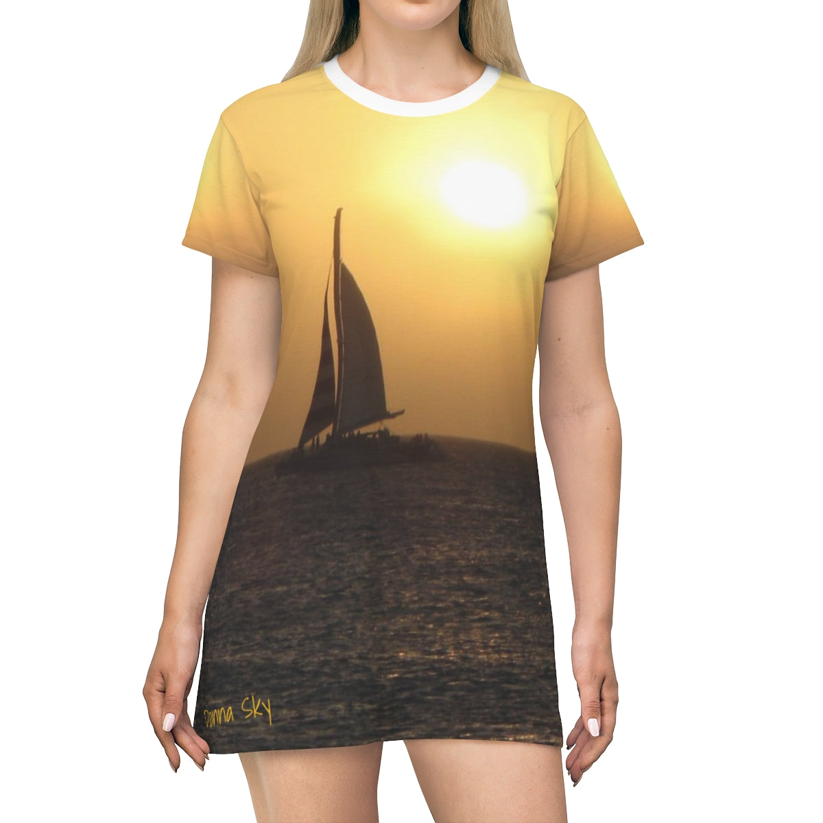 Donna Sky "Sunset Sail" T-Shirt Dress