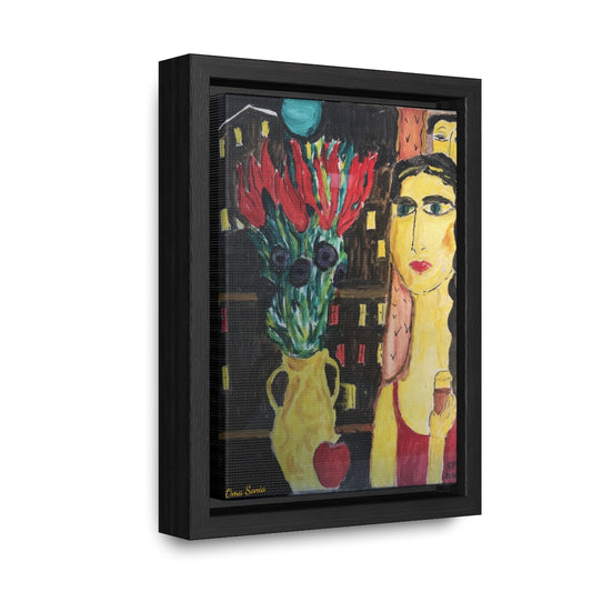 Oma Sonia's "Mystery Woman" Framed on Canvas