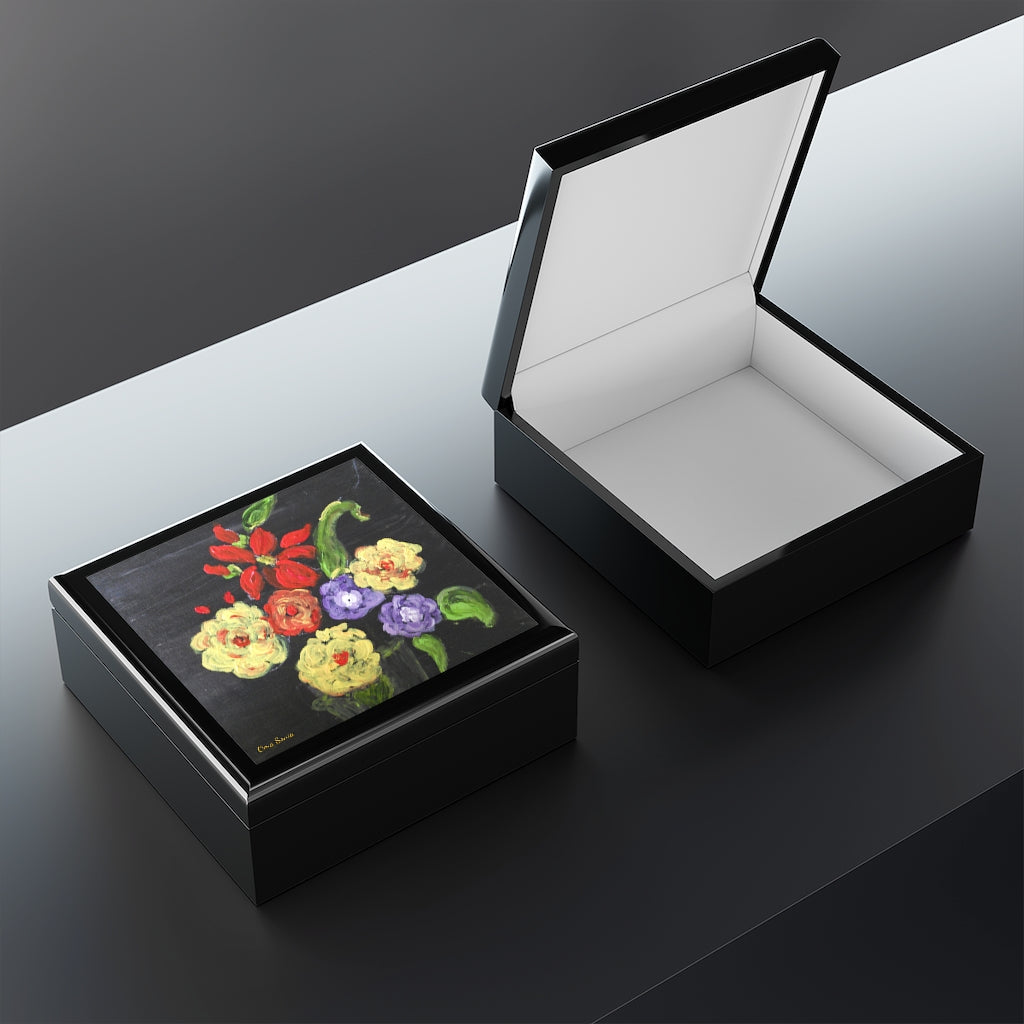 Beautiful Flowers Jewelry Box