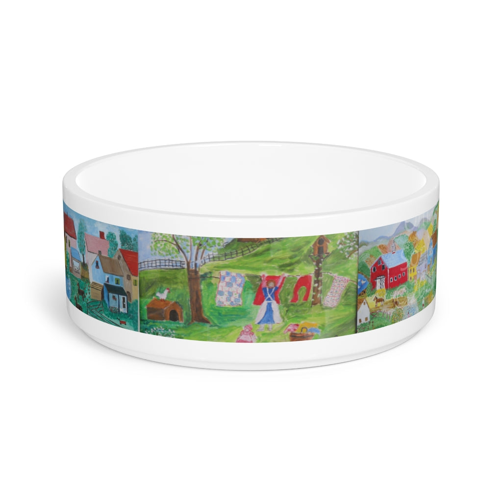 Oma Sonia Country Landscape Pet Bowl