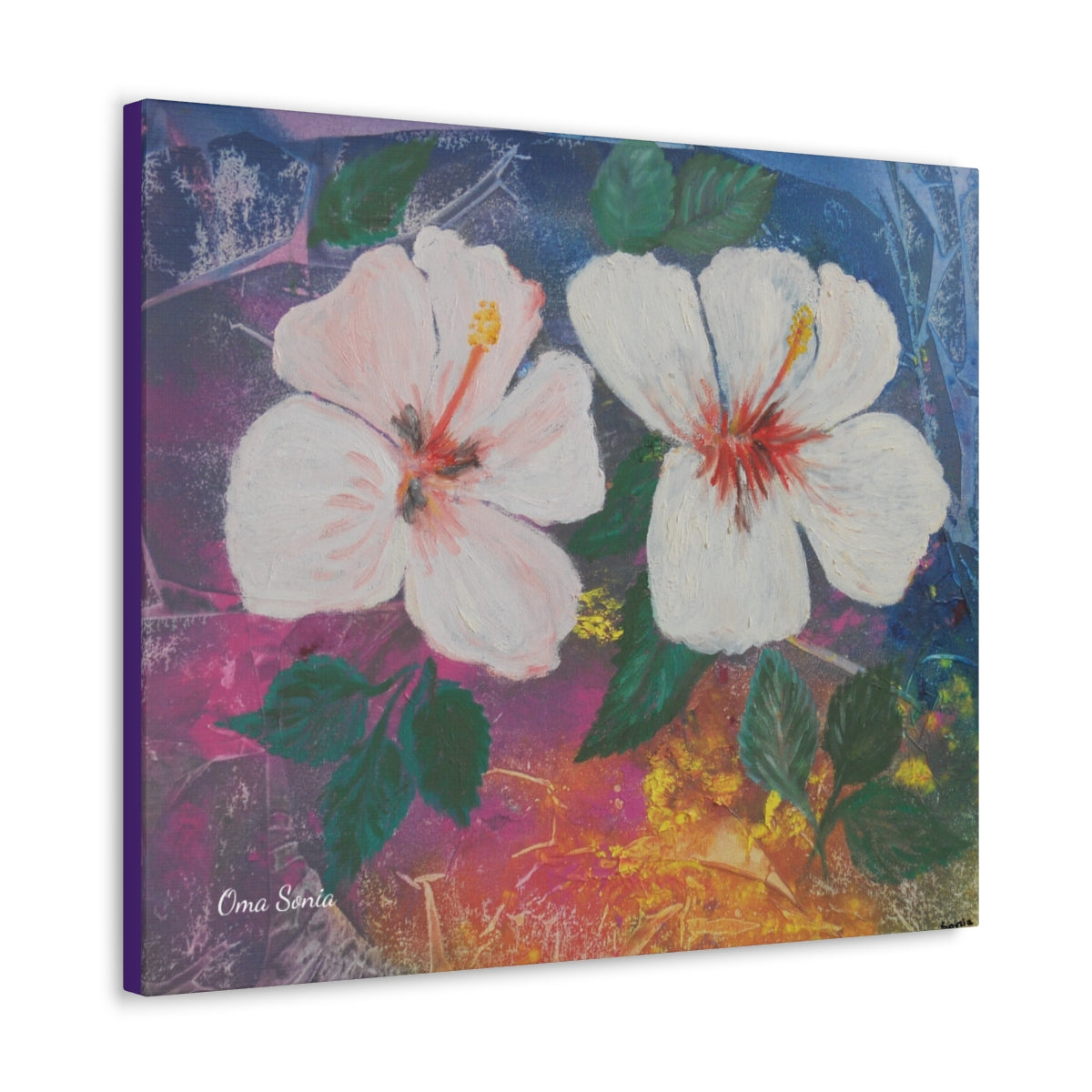 Brilliant Hibiscus on Canvas