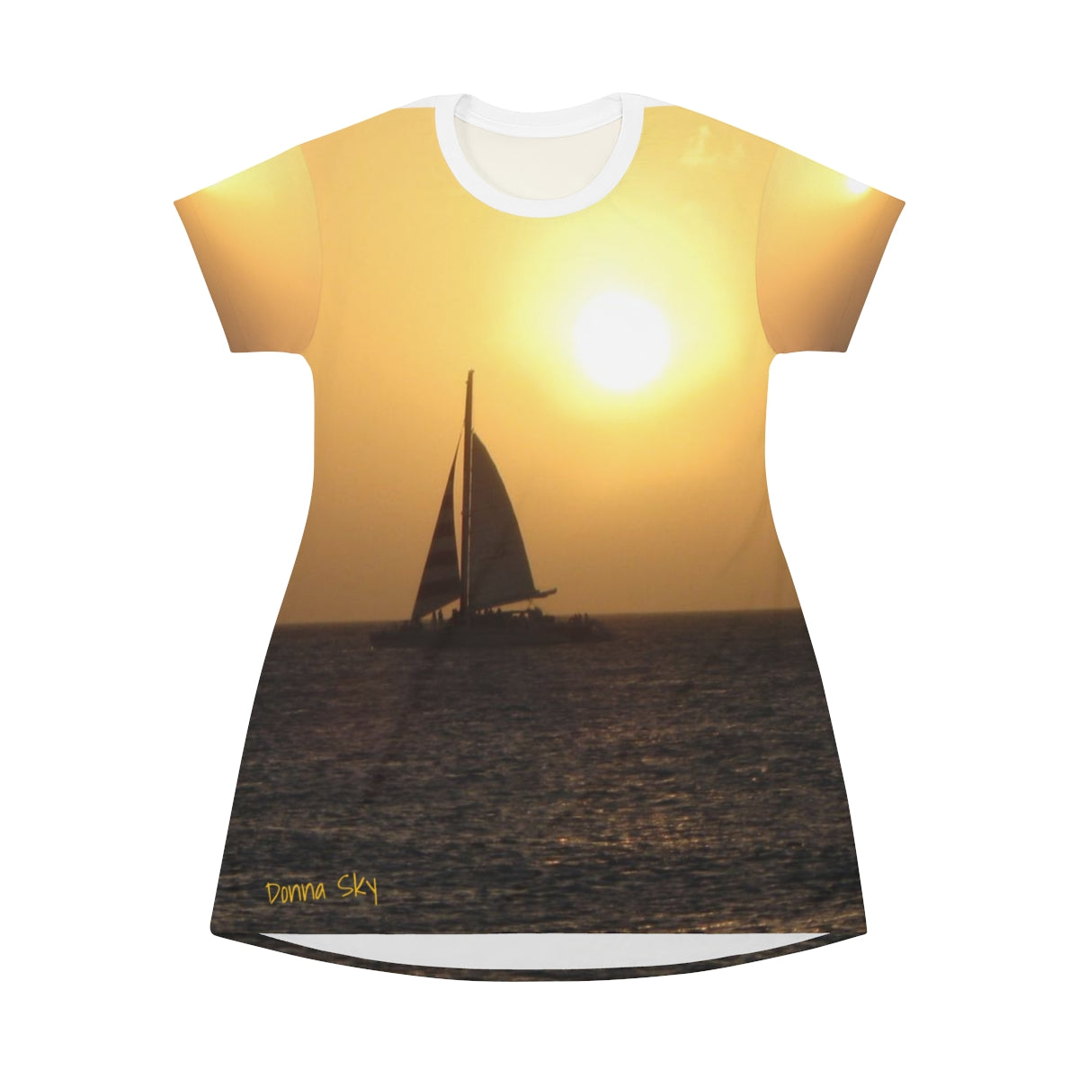 Donna Sky "Sunset Sail" T-Shirt Dress