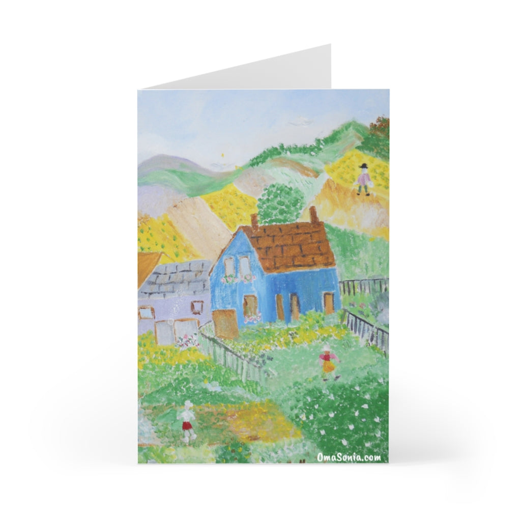 Country Farm Landscape Greeting Cards (8 pcs)