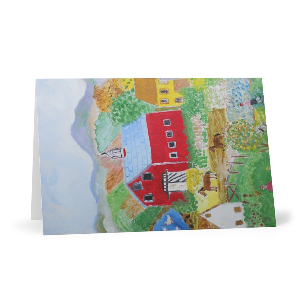 Country Farm Landscape Greeting Cards (8 pcs)