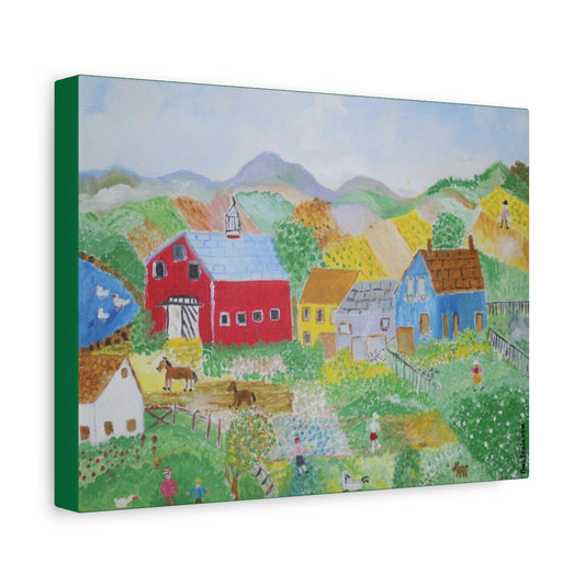 Oma Sonia - "Country Landscape #1" Color Print on Canvas