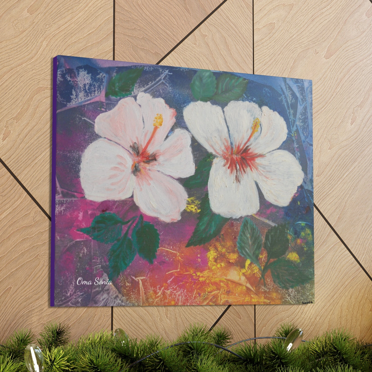 Brilliant Hibiscus on Canvas