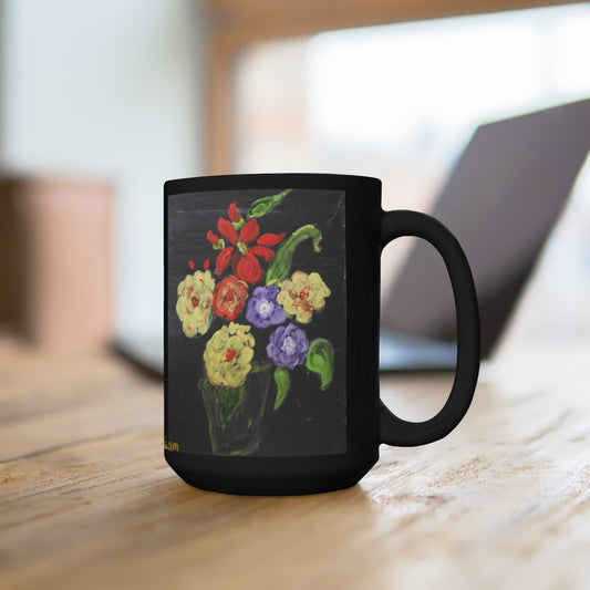 Colorful Floral Bouquet by Oma Sonia 15oz Mug