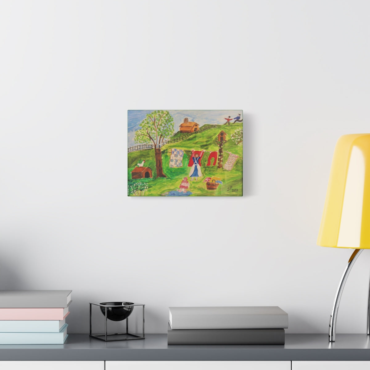 "On the Farm" Colorful Canvas Print