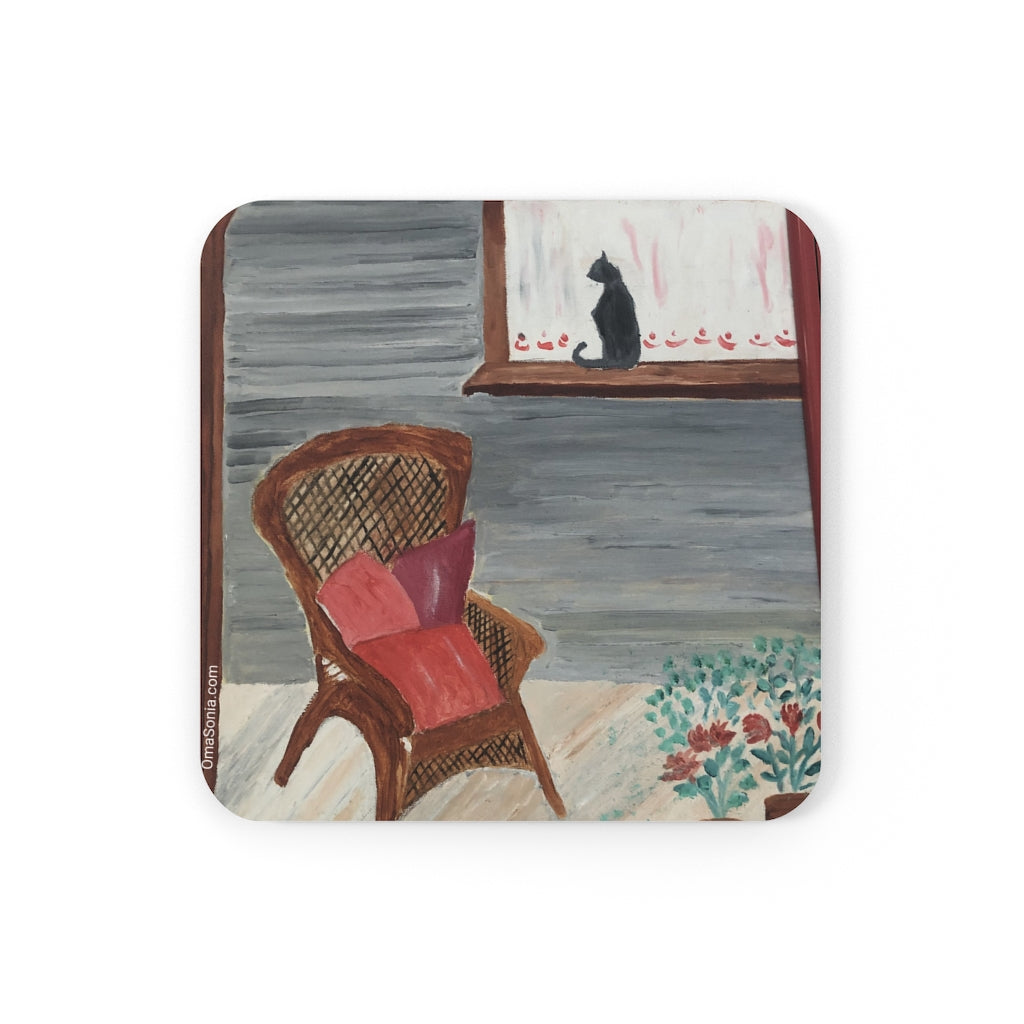 "Cat in the Window" Coasters (Set of 4)