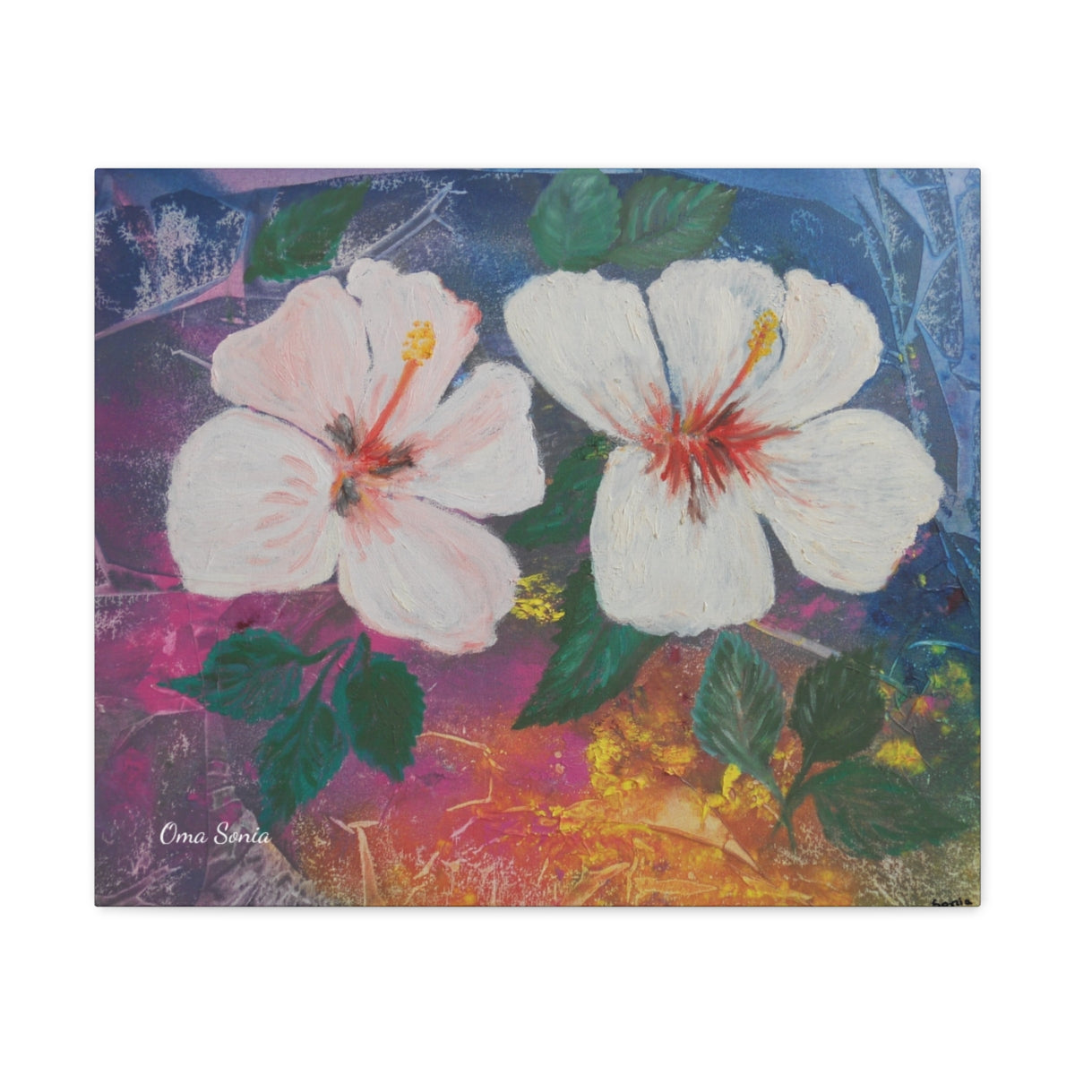 Brilliant Hibiscus on Canvas