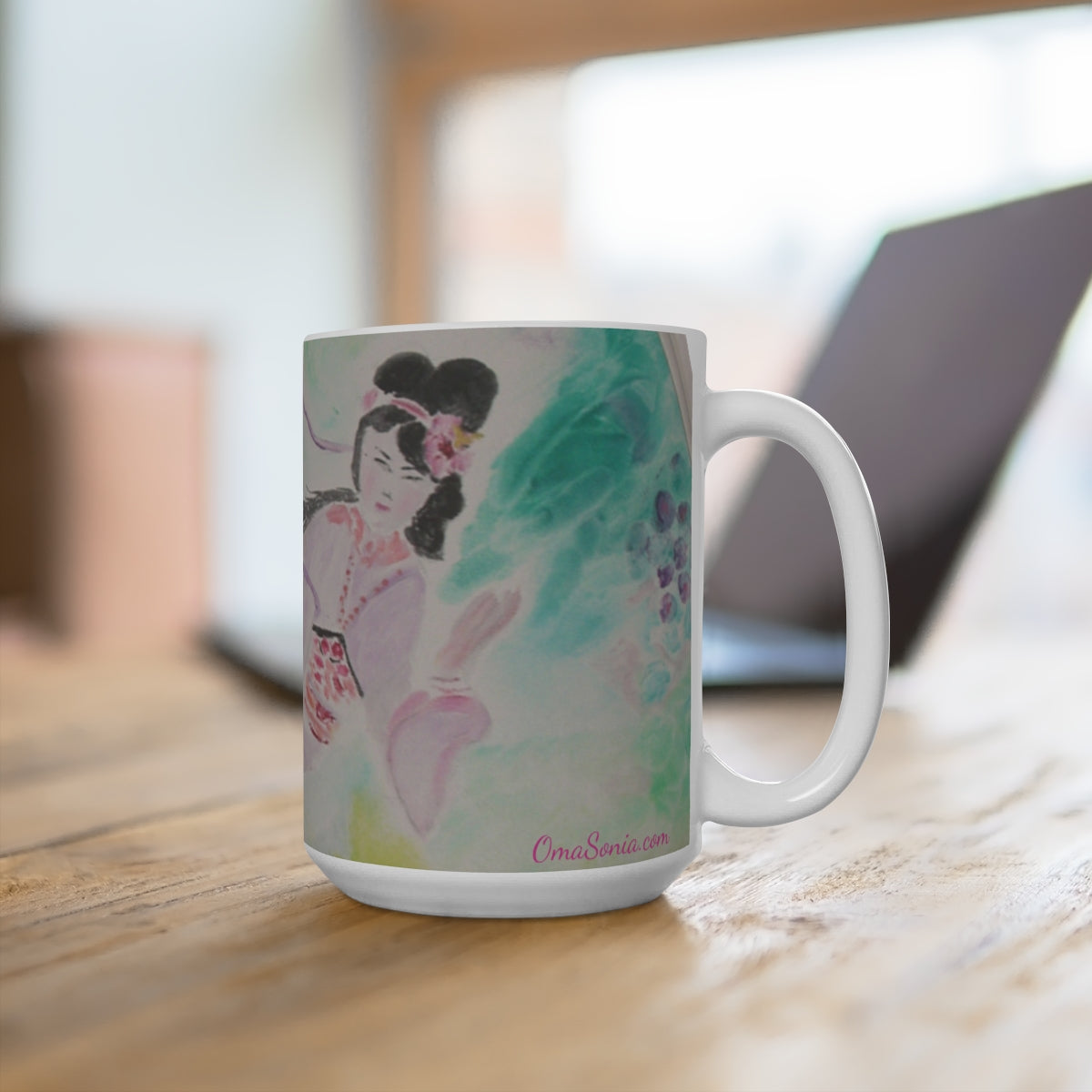 Oma Sonia's "Delicate Geisha"  - 15 oz. Mug ~