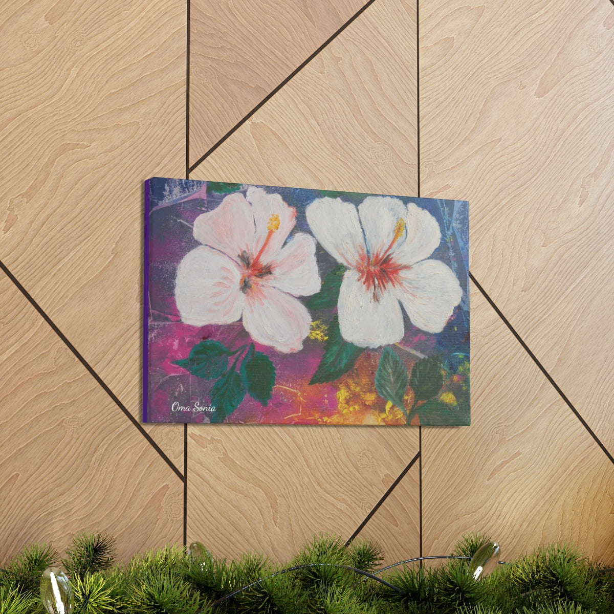 Brilliant Hibiscus on Canvas