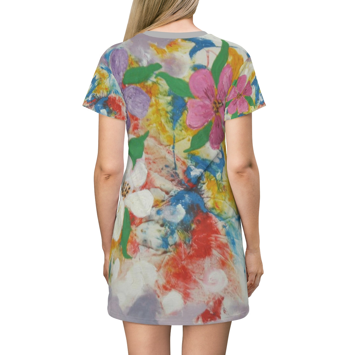 Oma Sonia's Peace-Love Floral T-Shirt Dress