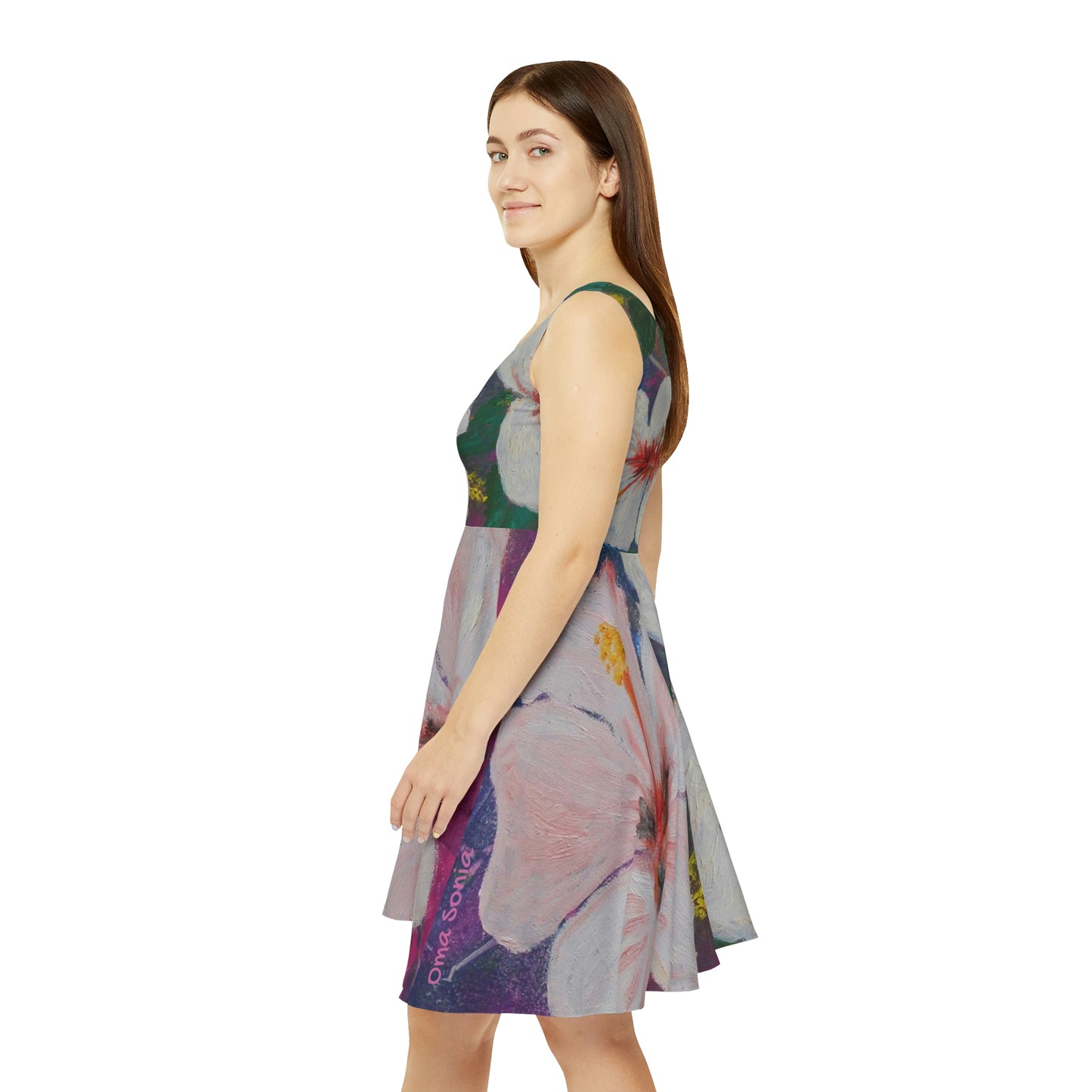 Oma Sonia Brilliant Hibiscus Skater Dress