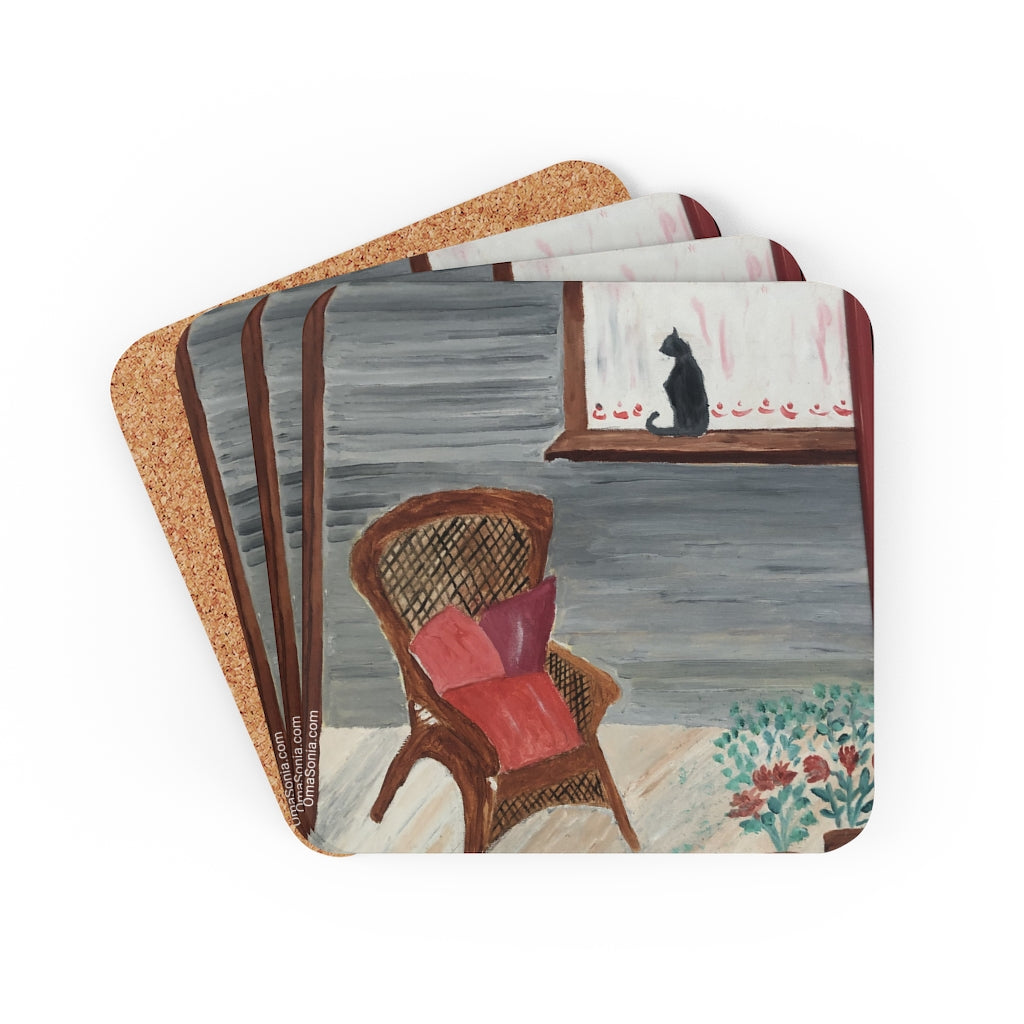 "Cat in the Window" Coasters (Set of 4)