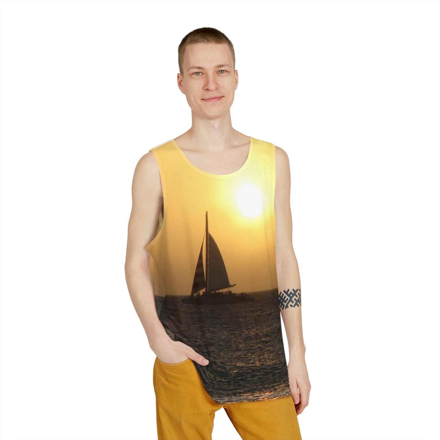 Donna Sky  Sunset Sail Men's Tank Top