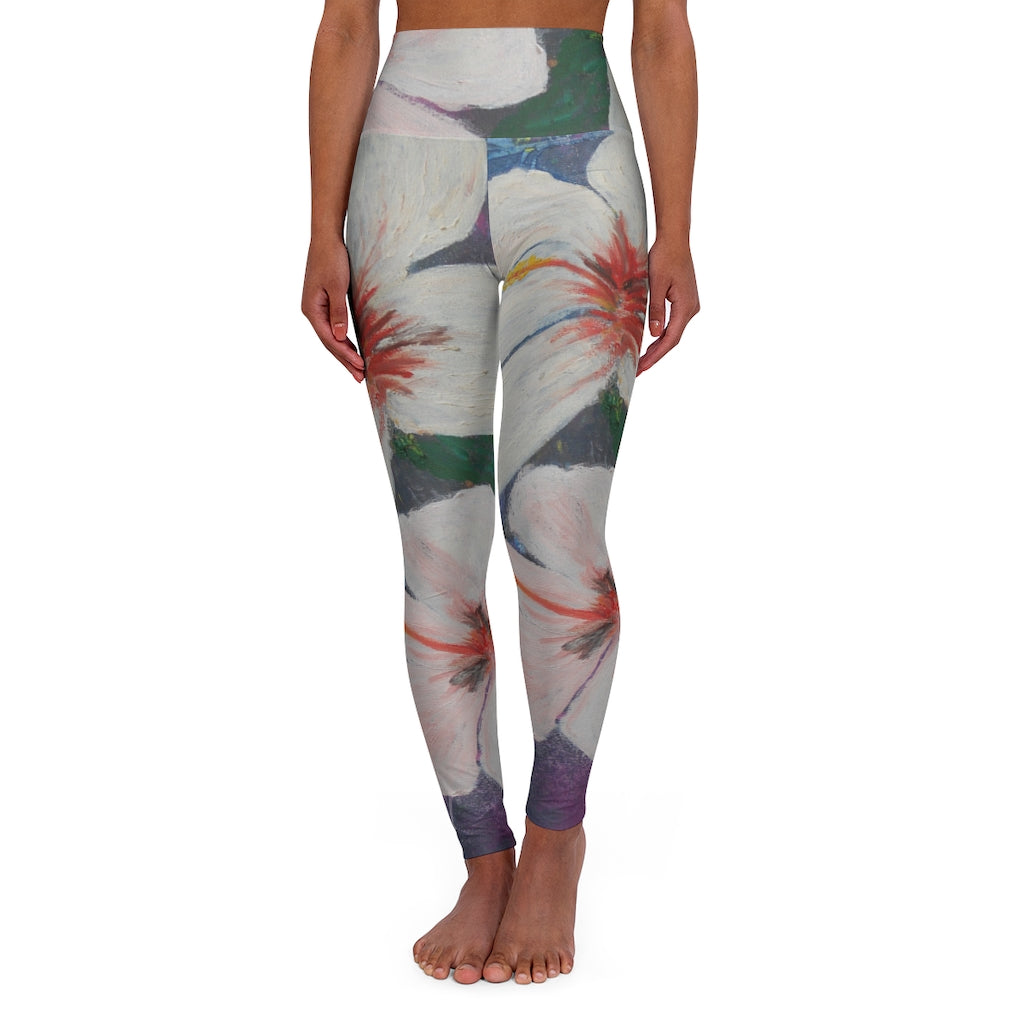 Yoga Leggings - Hibiscus Flower